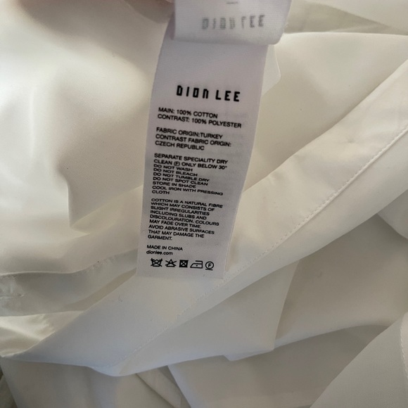 Dion Lee White Buttondown Blouse with Sheer Size US 8 - Picture 11 of 11
